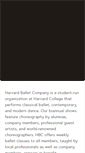 Mobile Screenshot of harvardballetcompany.org