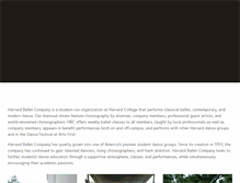 Tablet Screenshot of harvardballetcompany.org